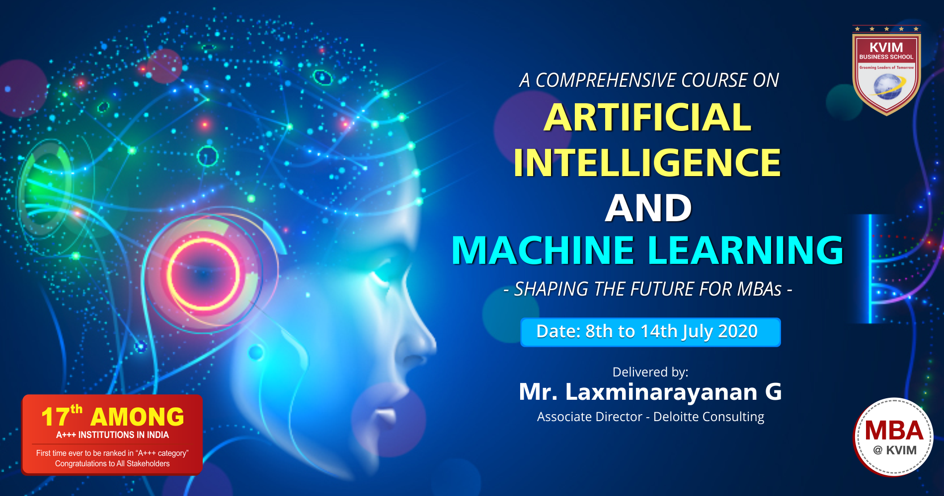 Invitation for Artificial Intelligence and Machine learning sessions KVIM